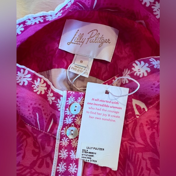 Lilly Pulitzer Drena Dress Sz 8 NWT               Belt Missing - Picture 13 of 15
